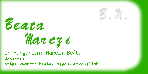 beata marczi business card