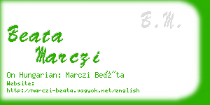 beata marczi business card